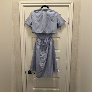 Avec Les Filles Blue Midi Dress